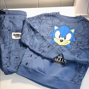Sonic the Hedgehog Boy’s Long Sleeve Sweatshirt + Matching Sweatpants Size S